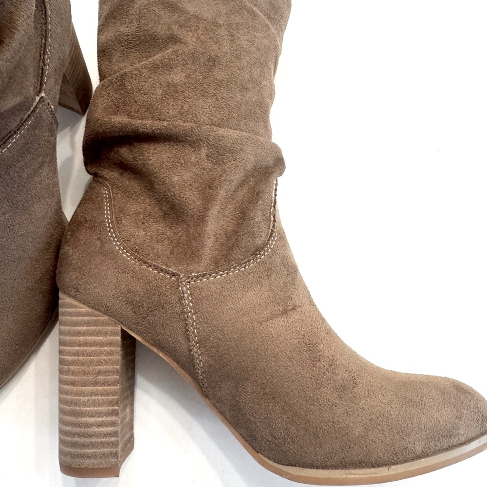Oasis Society Beige Women's Heeled Boots - Picture 8 of 14